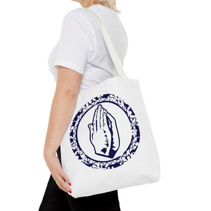 White Cursive SoBlesd Tote Bag