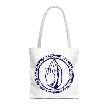 White Cursive SoBlesd Tote Bag