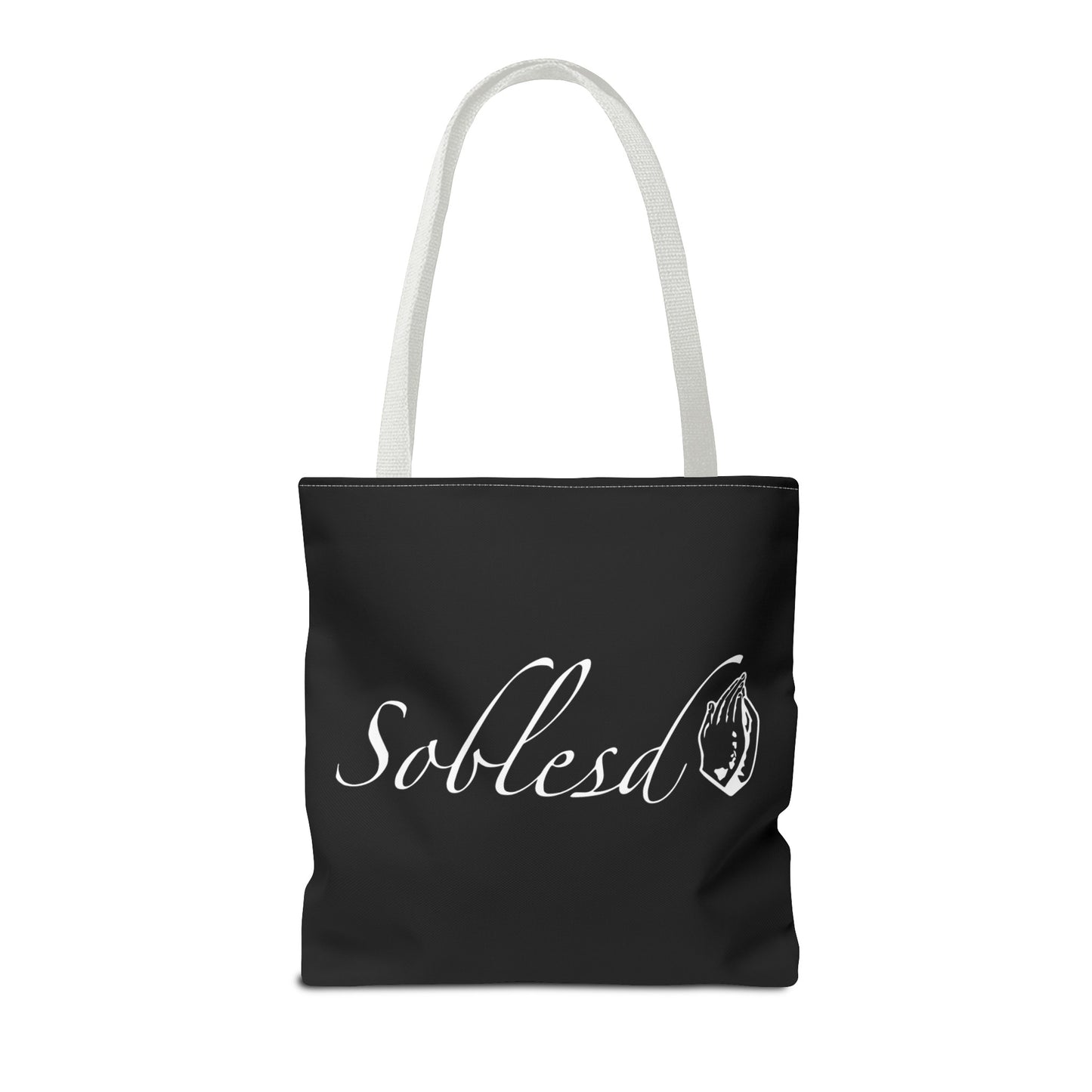 Black Cursive SoBlesd Tote Bag