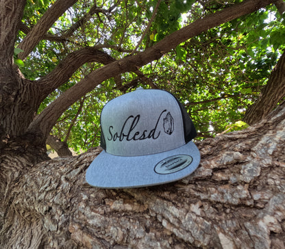 Black & Grey SoBlesd Embroidered Hat